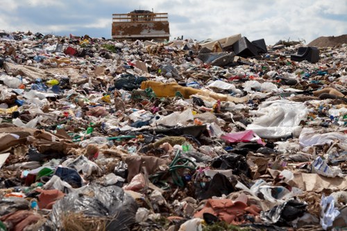 Clean and tidy construction site after waste removal